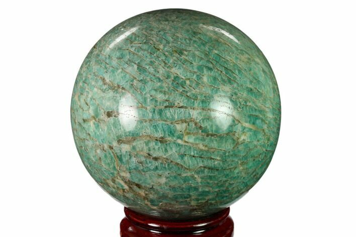 Polished Graphic Amazonite Sphere - Madagascar #157698